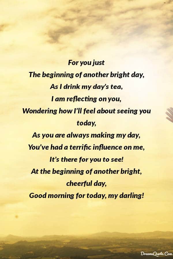 Romantic Good Morning Poems For Him [ Best Collection ] | Good morning poems, Poems for him, Good morning quotes for him