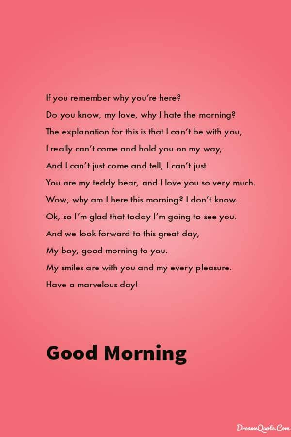 Romantic Good Morning Poems For Him [ Best Collection ] | Good morning poems, Morning poem, Poems for him