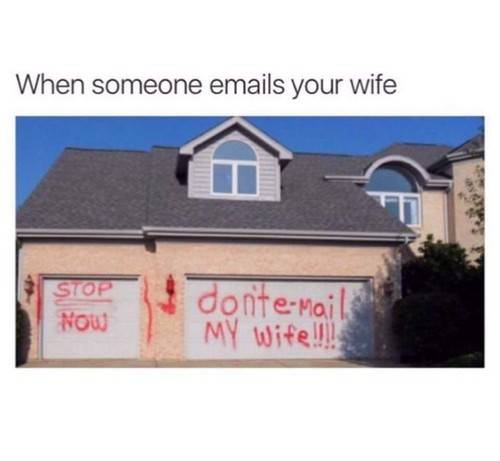 45 Wife Memes That Perfectly Sum Up Married Life Wife Memes Love - When someone emails your wife, you're more likely to open the email and respond.