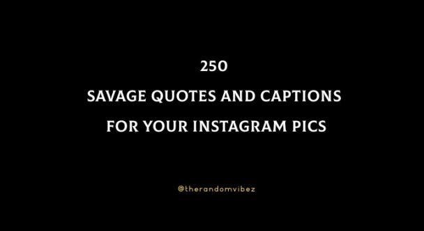 Collection : 250 Savage Quotes And Captions For Your Instagram Pics ...