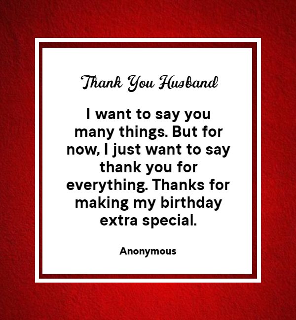 thank you messages for husband on birthday